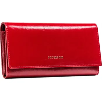 Peněženka Peterson peněženka z pravé kůže červená - dámská