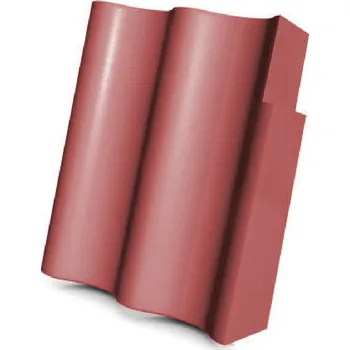 betonová krytina KM BETA Taška okrajová levá KMB HODONKA Briliant -višňová