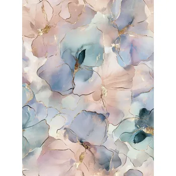 SATÉN LÁTKA TYPU HEDVÁBÍ VZOR PASTELOVÁ AKVAREL