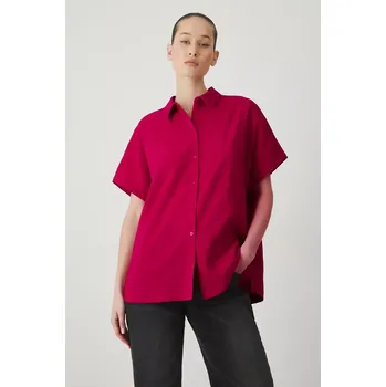 Dámská košile Košile Medicine dámská, červená barva, relaxed, s klasickým límcem RS25.KKD704 33X, vel. XS