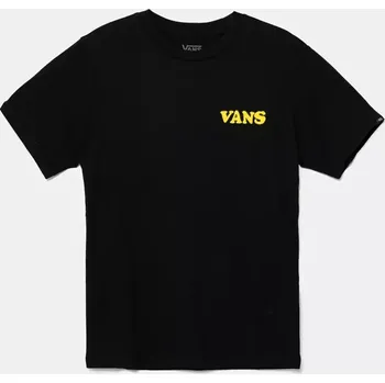 Chlapecké tričko Dětské bavlněné tričko Vans HASTA LA SHAKA černá barva, s potiskem, VN000NWQBLK1 99X, vel. 165-173