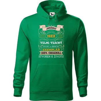 Pánská mikina Pánská mikina s potiskem Velmi vzácný Velikost (muž): 3XL, Vyberte barvu: Středně zelená