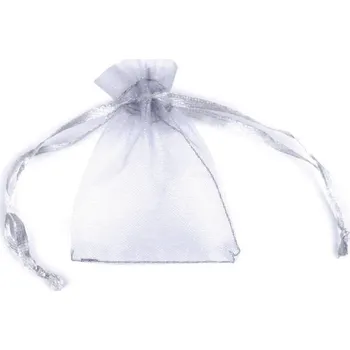 Dárkový pytlík 4,5x7 cm organza, barva 9 šedá nejsvětlejší