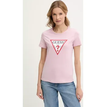 Bavlněné tričko Guess fialová barva W1YI1B.I3Z14 34X, vel. L