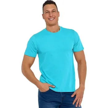 Pánské tričko Pánské bavlněné triko Basic tyrkysové M