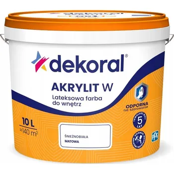 barva na zeď Dekoral latexová Barva na zeď 10 l bílá matná