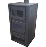 BLIST - krbová kamna Krbová kamna Blist MILANO E ( BRM E ) Antracit - 24 kW s výměníkem a troubou na pečení