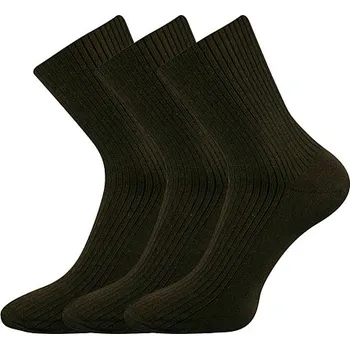 Pánské ponožky Společenské ponožky 3 kusy v balení Lonka Viktor Hnědá Velikost: 41-42