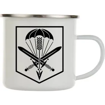 Hrnek smaltovaný (plechový) Striker 601. skupina speciálních sil Prostějov 300 ml - bílý