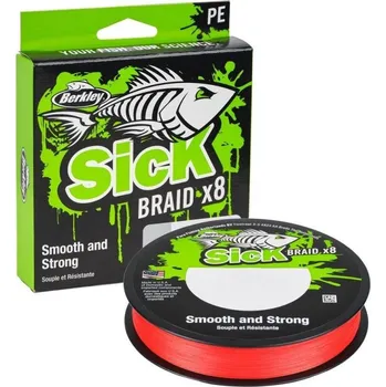 Šňůra Berkley SicK Braid Červená 150m Průměr: 0,19 mm 18 kg