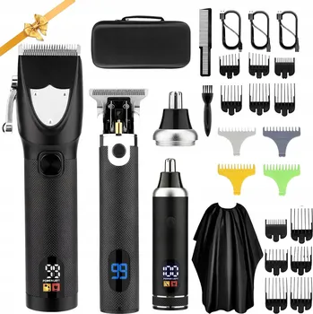 IP kamera STŘÍHACÍ STROJEK NA VLASY 3 V 1 S TITANOVÝMI ČEPELEMI A LCD DISPLEJEM