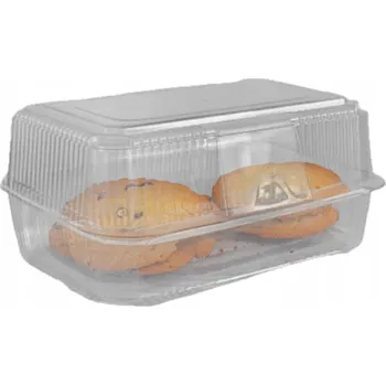 Dóza na potraviny Plastová dóza na dort, zákusky 25 Ks. na svatební hostina, oslavu, přijímání, 21 x 13 x 11 cm