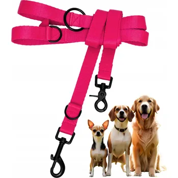 Vodítko pro psa Vodítko pro psa, silná přepínací tréninková páska, nastavitelná, fuchsiová, 2,4 m
