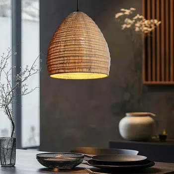 Ratanové závěsné svítidlo přírodní