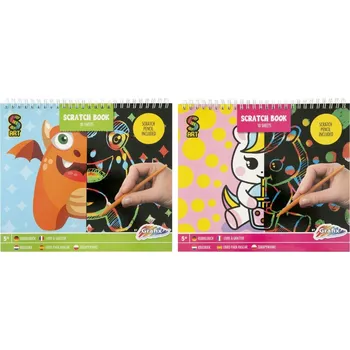 omalovánky Kniha s vyškrabávacími obrázky 10 ks