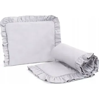 Povlečení Povlečení do Gondoli do kolébky Komplet s vlnkou 100% Bavlna 50x75 cm Šedá