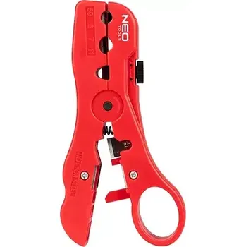 Kleště NEO odizolovávač koaxiálních kabelů RG6,7,11,59, pro ploché tel. a internet. kabely 4P/6P/8P, 01-554