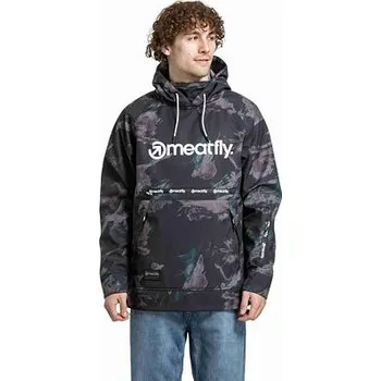 Pánská softshellová bunda Meatfly pánská softshell bunda Jax Mossy Botanical | Černá | Velikost S