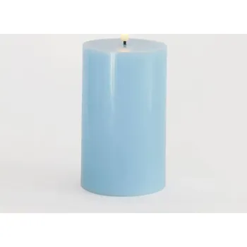 Svíčka SIRIUS Vosková LED svíčka Sille, světle modrá, 7,5 x 12,5 cm