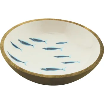 SEA Club Mísa - Ryba, mangové dřevo se smaltem, Ø: v: 7,5 cm, průměr: 30 cm