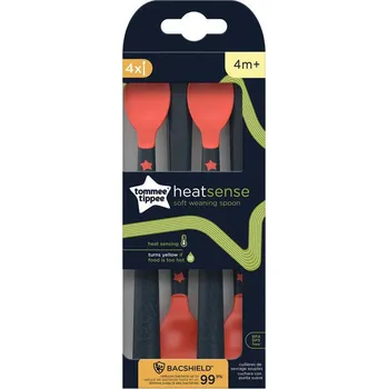 Lžičky s tepelným senzorem TOMMEE TIPPEE 4m+, 4 ks 2025
