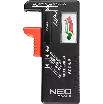Nabíječka baterií NEO tester baterií a akumulátorů 1,5V - 9V, včetně knoflíkových baterií, 94-009