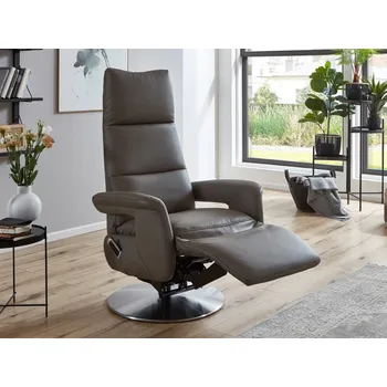 Křeslo Kožené polohovací televizní křeslo SWITCH BALANCE 1 s 3-motorovou funkcí, kardiováhou a asistencí vstávání