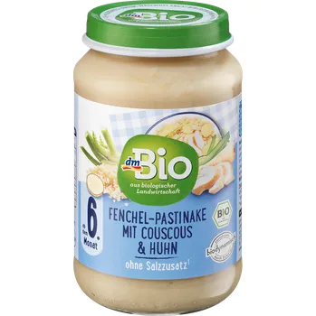 Dětská výživa dmBio bio pastinák, fenykl, kuře & kuskus