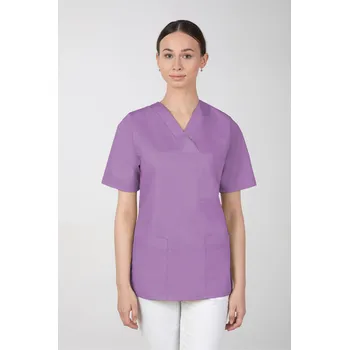 Dámská halenka Dámská barevná zdravotnická halenka M-074, fialová (Zdravotnické oblečení)