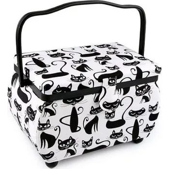 Organizér galanterie Čalouněný Košík na šicí potřeby Kočičky Fuzio F790103