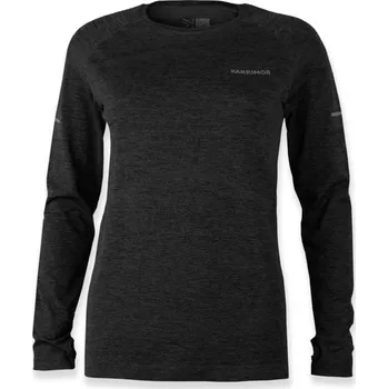 Dámské tričko Karrimor XLite Womens Running Long Sleeve Top Black Marl 8 (36)