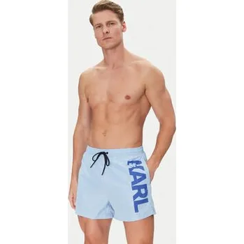 Pánské plavky KARL LAGERFELD Plavecké šortky A1M46013 Modrá Regular Fit XL