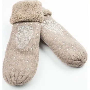 Rukavice Dámské palčáky rukavice perly Floral Hnědé Artofpolo CARREK45BR