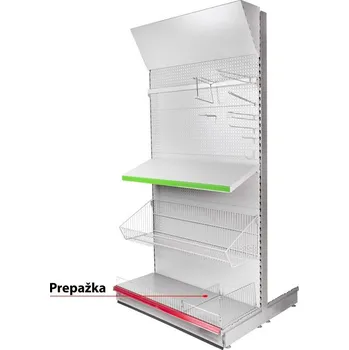 Autodíl Přepážka Racks H38-380, 470x100 mm, Cr, boční