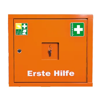 Lékárnička Lékárnička JUNIORSAFE - ocelová skříňka bez náplně, oranžová (Nástěnné lékárničky)