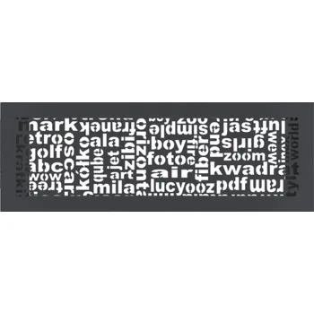 KRATKI 170 x 490 grafit černá perla ABC krbová mřížka