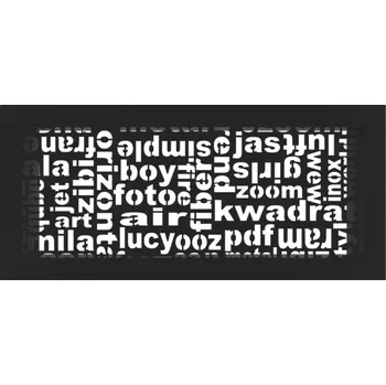 KRATKI 170 x 370 černá ABC krbová mřížka