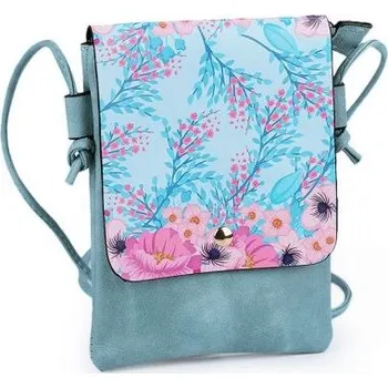 Dětský batoh Dívčí malá kabelka s klopou Tyrkysové květy Stoklasa F810277ss05