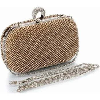 Kabelka Diamond Společenská kabelka s kamínky zlatá Lifestyle F95588