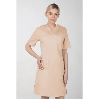 Dámské šaty Dámské zdravotnické šaty M-076F, béžová (Zdravotnické oblečení)