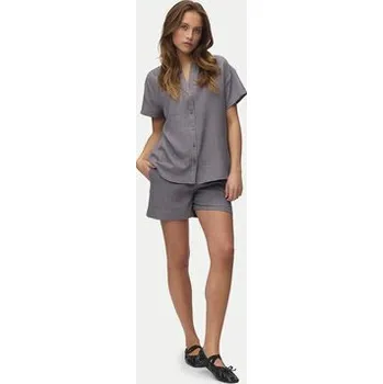 Dámské kraťasy Vero Moda Šortky z materiálu Melaney 10325868 Šedá Loose Fit S