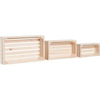 Dřevěná hračka Dřevěné bedýnky polička smrk II