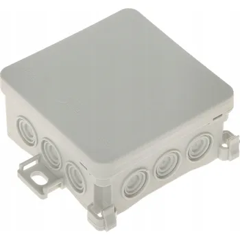 Elektroinstalační krabice SIMET N6 ELEKTRICKÁ KRABICE NA OMÍTKU VODOTĚSNÁ 85x85x40 mm IP54 ŠEDÁ