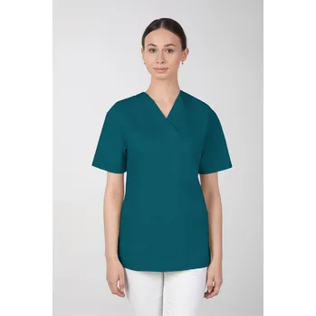 Dámská halenka Dámská barevná zdravotnická halenka M-074, tmavě zelená (Zdravotnické oblečení)