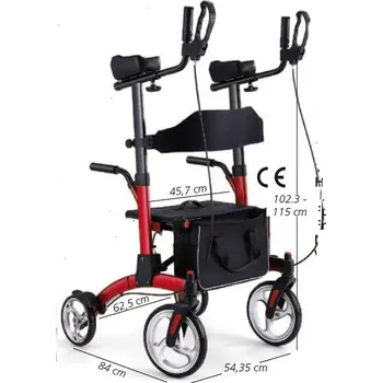 Chodítko pro seniory Skládací čtyřkolové chodítko s loketním úchopem (Chodítka)