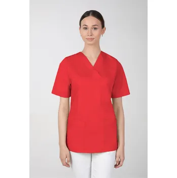 Dámská halenka Dámská barevná zdravotnická halenka M-074, červená (Zdravotnické oblečení)