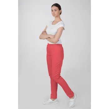 Zdravotnický oděv Dámské zdravotnické kalhoty M-086, korálová (Zdravotnické oblečení)