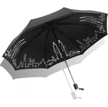 Dámský skládací deštník Černé město Carla PAR01WZ30