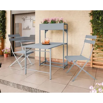 Zahradní sestava Set zahradního nábytku TOURRA - Šedá