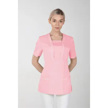 Dámská halenka Dámská barevná zdravotnická halenka M-054, světle růžová (Zdravotnické oblečení)